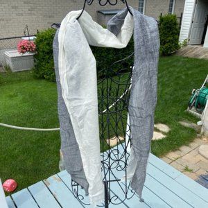 🎀 3 for $25 - White and Black Gauze Scarf